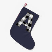 Gingham Karo A Kleiner Weihnachtsstrumpf (Vorderansicht (hängend))