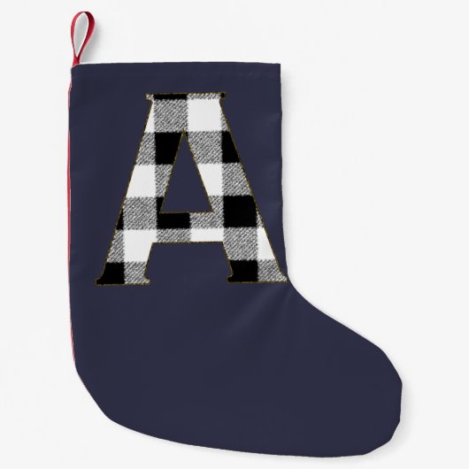 Gingham Karo A Kleiner Weihnachtsstrumpf (Vorderseite)