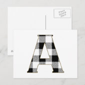 Gingham Karo A Postkarte (Vorne/Hinten)