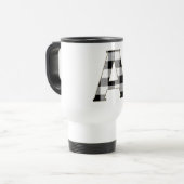 Gingham Karo A Reisebecher (Vorderseite Links)