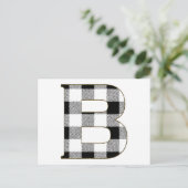Gingham Karo B Postkarte (Stehend Vorderseite)