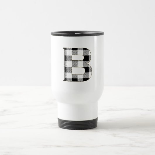 Gingham Karo B Reisebecher (Mittel)