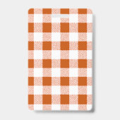 Gingham Karo Brown Ausweis (Rückseite)