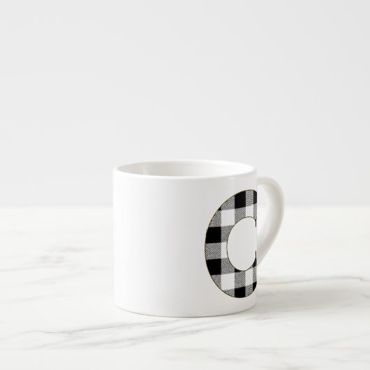 Gingham Karo C Espressotasse (Vorderseite Rechts)
