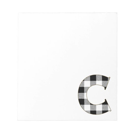Gingham Karo C Notizblock (Vorderseite)