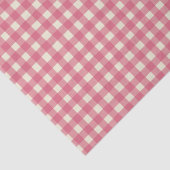 Gingham Karo Cherry Pink Cream Seidenpapier (Detail)