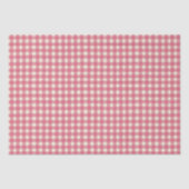Gingham Karo Cherry Pink Cream Seidenpapier (Vorderseite)