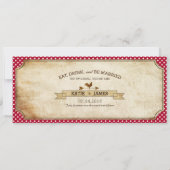 Gingham Karo Country Picnic Wedding Französisch Einladung (Rückseite)