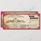 Gingham Karo Country Picnic Wedding Französisch Einladung (Vorne/Hinten)