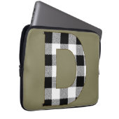 Gingham Karo D Laptopschutzhülle (Vorne Rechts)