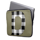 Gingham Karo D Laptopschutzhülle (Vorderseite Links)