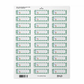 Gingham Karo Dog Boy Baby Dusche Rücksendeadresse (Vorne)