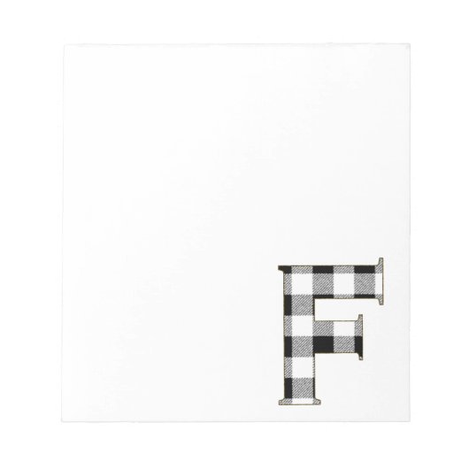 Gingham Karo F Notizblock (Vorderseite)