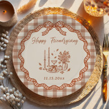 Gingham-Karo-Friendsgiving-Abendessen