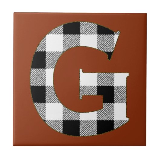 Gingham Karo G Fliese (Vorderseite)