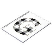 Gingham Karo G Notizblock (Linke Seite)