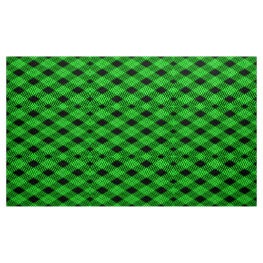 Gingham Karo Green und Black Pattern Fabric Stoff (Yard (91,4 cm))