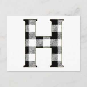 Gingham Karo H Postkarte