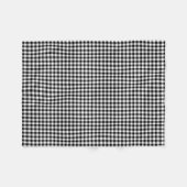 Gingham-Karo in Schwarz und Weiß Fleecedecke (Vorderseite (Horizontal))