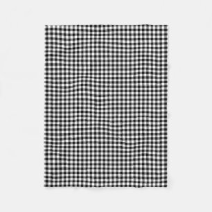 Gingham-Karo in Schwarz und Weiß Fleecedecke