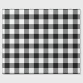 Gingham-Karo in Schwarz und Weiß Geschenkpapier (Flach)