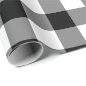 Gingham-Karo in Schwarz und Weiß Geschenkpapier (Rolleneckpunkt)