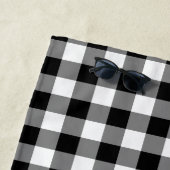 Gingham-Karo in Schwarz und Weiß Strandtuch (Beispiel)