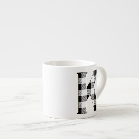 Gingham Karo K Espressotasse (Vorderseite Rechts)