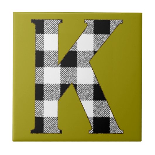 Gingham Karo K Fliese (Vorderseite)