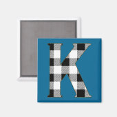 Gingham Karo K Magnet (Vorderseite/Rückseite)