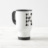 Gingham Karo K Reisebecher (Vorderseite Links)