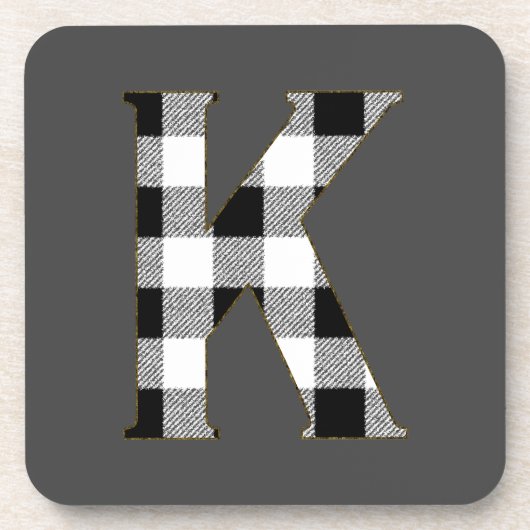 Gingham Karo K Untersetzer (Vorderseite)