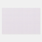 Gingham Karo Kariert Hand Drawn Hübsch Geschenkpapier Set (Vorderseite 3)