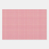 Gingham Karo Kariert Hand Drawn Hübsch Geschenkpapier Set (Vorderseite 2)
