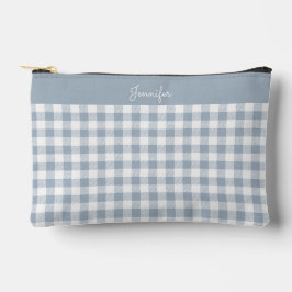 Gingham Karo Kariert Preppy Karomuster Blau Weiß N Zubehörtasche