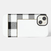 Gingham Karo L iPhone Hülle (Rückseite (Horizontal))