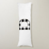 Gingham Karo Letter D Seitenschläferkissen (Vorderseite Vertikal)