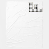 Gingham Karo Letter F Fleecedecke (Vorderseite)