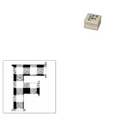 Gingham Karo Letter F Gummistempel (Stempel)