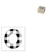 Gingham Karo Letter O Gummistempel (Stempel)