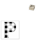 Gingham Karo Letter P Gummistempel (Stempel)