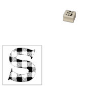 Gingham Karo Letter S Gummistempel (Stempel)