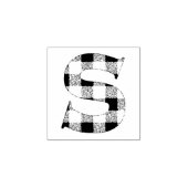 Gingham Karo Letter S Gummistempel (Prägung)