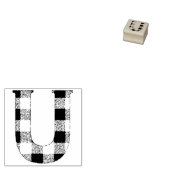 Gingham Karo Letter U Gummistempel (Stempel)