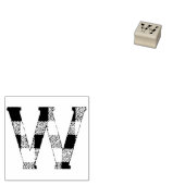 Gingham Karo Letter W Gummistempel (Stempel)