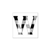 Gingham Karo Letter W Gummistempel (Prägung)