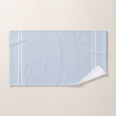 Gingham Karo Light Blue White Country Badhandtuch Set (Handtuch)