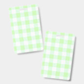 Gingham Karo Light Green Ausweis (Vorder- & Rückseite)