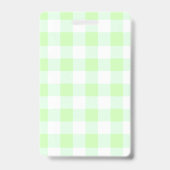Gingham Karo Light Green Ausweis (Rückseite)