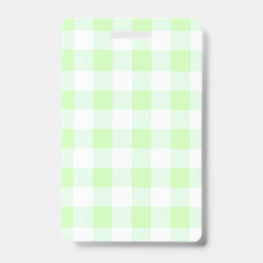 Gingham Karo Light Green Ausweis (Vorderseite)